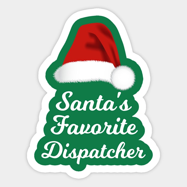 Santa's Favorite Dispatcher Funny Christmas Sticker by lightbulbmcoc